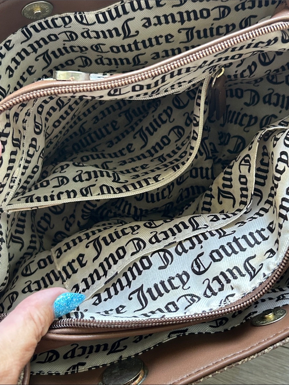 Juicy Couture Brown Tote Purse - Picture 6 of 14